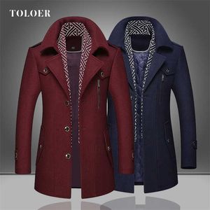 Męski płaszcz wełniany jesień zima wełna łączy mężczyźni kurtka płaszcze wiatroszczelne ciepłe płaszcze płaszcze wysokiej jakości męskie topy 211122