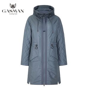 GASMAN windproof down jacket coat Women hooded parka autumn women fashion bio s Female thin puffer s 211013