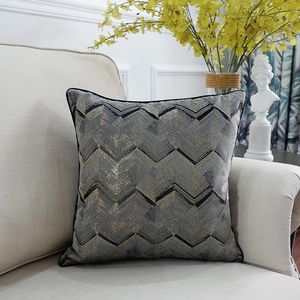 Capas de almofada de estilo europeu para sofá em casa dec decorativo travesseiro de travesseiro de luxo geométrico V almofada de padrão/decorativo