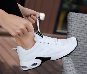 Designer Women Sneakers Pink Air Cushion Surface Shoes Breathable Sports Trainer High Quality Lace-up Mesh Trainers Outdoor Runner Shoe 007