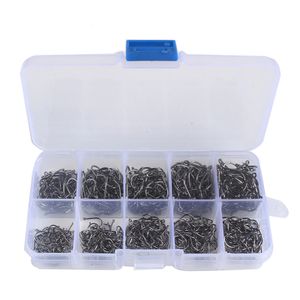 300pcs 1000pcs fishing hooks barbed circle high carbon steel fishhook carp fishing hook sea accessories tackle