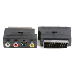 21 Pins Scart Macho Plug a 3 RCA Female AV TV Video Video Cabo Adaptador Conversor para EURO Plug-in S Terminal Plus Canal esquerdo e direito