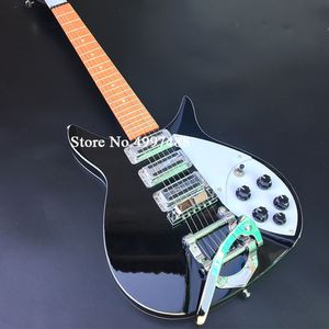 2021 yeni varış yüksek dereceli 6-dize elektro gitar, şekilli gitar, siyah boya, abalone kakma, sabit köprü