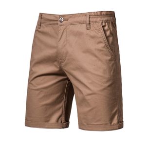 2021 Summer Shorts Mens Cotton Knee Length Solid Beach Short Pant Vintage Casual Men Fashion Masculina