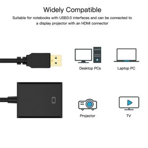 Wholesale usb to hdmi converter resale online - HD P USB to HDMI Adapter External Graphics Card Audio Video Converter Cable Support Windows XP Vista Win7 Gold Plated colors in stock