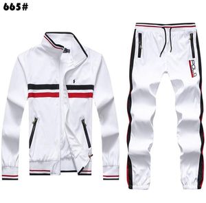 Frühling Herbst Männer Trainingsanzüge Polo Sweatshirts Pferd stickerei Jogger Sport Anzug Herren sportswear Set Plus Größe M-2XL