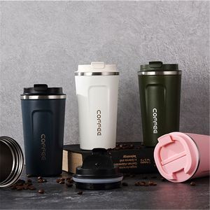 Кофейные кружки Tea Tumbler 17 унций/500 мл 12 унций/350 мл молочного стекла Офис Кукла 18/8 из нержавеющей стали с 2-стен