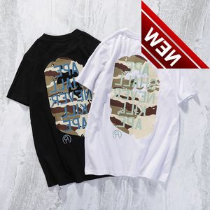 Vestuário T-shirts venda por atacado-2022BAPE MAPA NEW Summer Camuflage Imprimir Hip Hop Tendas Ins Manga Curta T shirt dos homens Vestuário superior