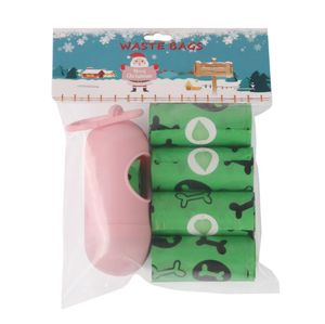 Dog Poop Bag Eco-Friendly Waste Bags with Dispenser Outdoor Clean Pet walking Supplies 15 per roll