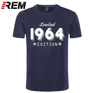 1964 Begränsad utgåva Gulddesign Mäns Svart T-shirt Cool Casual Pride T Shirt Men Unisex Fashion Tshirt Löst Storlek 210716