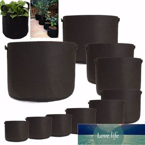 1/2/3/4/7/10/15/20 Gallon Black Garden Plant crescer saco de vegetal flor pote bolsa de batata eco-friendly com alças para semeadura