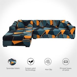 Диван крышка All-waped Напечатанный накладной Крышка упругих растягивающих диван для угловой секционные диван 211102
