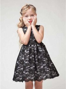 Детская одежда кружева платье девушка деревенский цветок ES европейские и американские стили без рукавов 210529