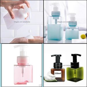 Sıvı Banyo Aesnors Banyo Ev Bahçesi250ml/8.5oz Plastik Doldurulabilir Taşınabilir Boş Köpük El Sabunu Dispenser Şişe HWE7442 DROP DE