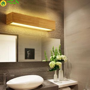 Lamps Indoor Wall Modern Led Wooden Mirror Bathroom Light Vanity Lights Fixture Make Up Luminaire Japan Design Warm Home Decor