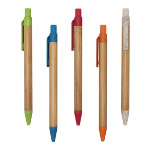 Kraft Paper Ballpoint Pens Stick Pen Press Tube Stationery Writing Supplies