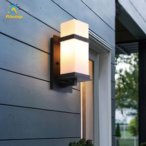 Design de estilo chinês Lâmpada de jardim ao ar livre IP65 impermeável parede montada luz bronze corredor corredor corredor sconce luzes