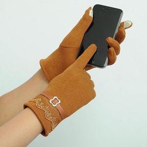 Fingerless Gloves Touch Screen Ladies Women's Winter Mittens använder enheten medan du håller handen varma gåvor för tjejer