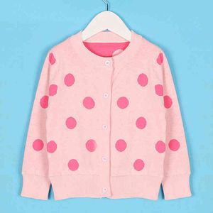 1-7RYS Baby Boys Girls Dot Cardigan Пальто Детская одежда с длинным рукавом вязаные дети 210429