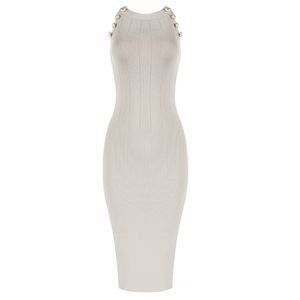 Autumn Sleeveless Mini Good Quality Bandage Dress Women Sexy Bodycon Party Club Celebrity Ladies Clothing 210515