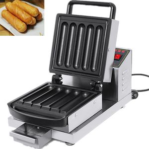 Hotdog Waffle Maker Ticari Yapışmaz Muffin Sıcak Köpek Waffle Makinesi Restoran Pastaneler Snack Bar Ev için 220 V / 110 V Mutfak Aletleri