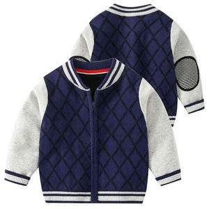 秋の子供たちは男の子のための野球のシャツのジャケットの赤ちゃん爆撃機ジャケットキッズデザイナー服カザコinfantilメニーノx1106