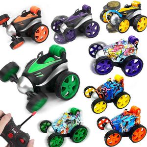 Wholesale tumbling toys for sale - Group buy Stunt Dancing Rc Car Tumbling Electric Controlled Plastic Mini Car Funny Rolling Rotating Wheel Vehicle Toys For Kid Gifts Q0726