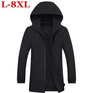 メンズジャケット10xLプラスサイズ8xL xL xLトレンチコート男性ブランド衣料品最高品質男性ロングアーミーグリーンウインドブレーカージャケット