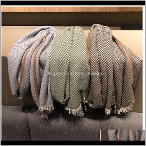 Wraps Hats, & Gloves Fashion Aessoriesautumn Winter Shawl Women Hollow Lace Knit Solid Color Men Unisex Warm Thick 100Percent Cashmere Scarf