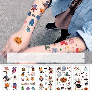 Halloween Tattoo Aufkleber Kürbis Party Supplies Lustige Cartoon Kinder Einweg Aufkleber Happy Festival Parties Decor Für Kinder Geschenke