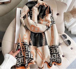 Classic Fashion Scarf Nya Män Höst och Winter Warmth Cashmere Ladies Mid-Length Sjal A60k 180 * 70cm