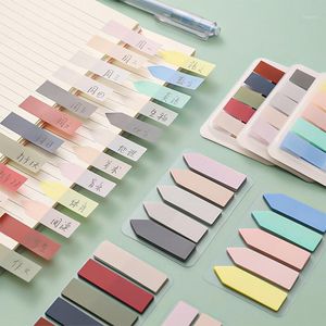 Bokmärke 1 @ # The9 Candy Colored Sticky Notes Journal Page DIY Index Label Diary Stationery Self-Stick Notebook