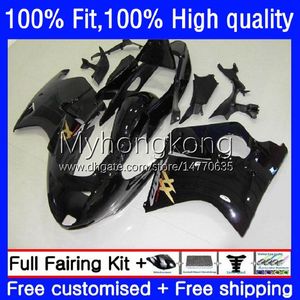 Corpo de molde de injeção para Honda Blackbird CBR1100xx 96 97 98 99 00 01 35No.59 CBR 1100xx 1100 CC XX 2002 2003 2004 2005 2006 2007 CBR1100 XX 96-07 OEM Lustroso Black