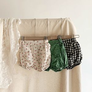 Verão Meninas Meninas Crianças Pant Spot Lattice Casual Big Pant Pants Bloomers Crianças Crianças Roupas Desgaste Princesa Shorts 210413