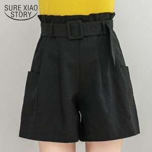 Moda Outono Verão Mulheres Calças Curtas Mujer Cintura Alta Meninas Sólidas Fundas Elegantes Legged Shorts 8728 50 210415