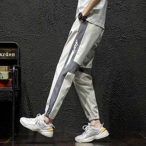 Reflective Streetwear Pants Men Jogger Ankle-Length Harem Pants Splice Joggers Trousers Men Pants Casual Trouser 6 X0723