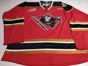 Mens Zeldzame Vintage Calgary Hitmen WHL Rode CCM Premier Ice Hockey Jersey Custom Any Name Number S-6XL Steek