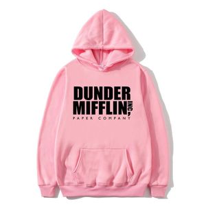 メンズパーカースウェット2021オフィススウェットシャツ/ Woemn Fleece Dumer Mifflin Paper Incパーカーユニセックスクルーネック女性フード付き