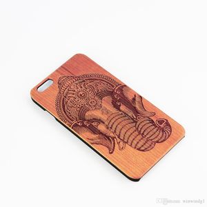 Cherrywood Drewniany PC Niestandardowe logo Wzór Universal Phone Case Water Proof Siązanie Odporne na iPhone 6 7 8 x XR XS 11 Pro Max