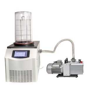 ZZKD Lab Supplies Small Vertical Laboratory Smart Vacuum Freeze Dryer with Efficient Vacuum-Pump, Sublimation Drying Oven