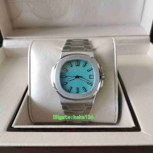 GR Super Qualität Herrenuhren Uhr 5711/1A-018 5711 40 mm blaues Zifferblatt Edelstahl CAL.324SC Uhrwerk Automatische transparente mechanische Herren-Armbanduhren