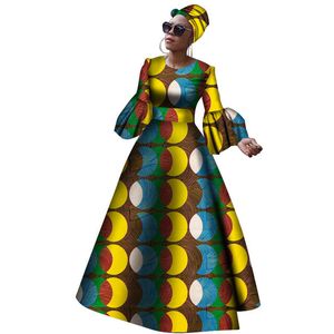2021 Vestidos Vestidos Africanos para Mulheres Dashiki Elegante Party Dress Plus Size Sraplless Vestuário Africano TradicionalWY2868
