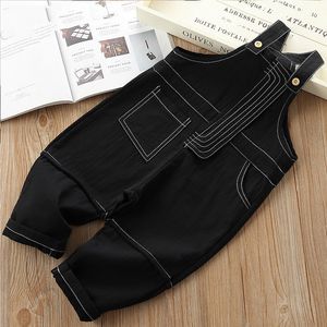 Barnkläder Vår Höst Barnens Suspenders Jeans Boys Casual Pants Flickor Lösa byxor 210515