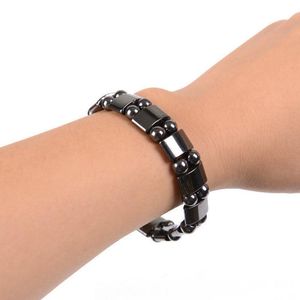 Charm Bracelets 1/Pc Black Magnetic Hematite Bracelet For Men Women Healthy Jewelry Accessories Fashion Gifts