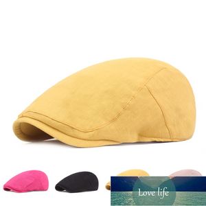 Nowy Lato Letnia Letnia Szlaków Męska Czapka Klasyczne Solidne Żółte Beret Panie Płaskie Jesień Outdoor Beret French Sports Cap Factory Cena Expert Design Quality