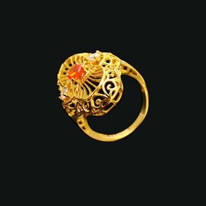 Обручальные кольца JH Red Stone Brand Ring Dubai/Ethiopia/Africa Jewelry Gold нерегулярные для женщин мужчины