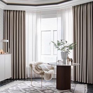 Занавес Drapes Nordic Style Свет света Шторы для гостиной спальня Спальня Сплошной цвет Оконная обработка Жалюзи готовы дому