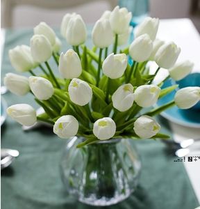 newPU Artificial Flower Silk Tulips Real Touch Flowers mini Tulip Wedding Decorative Bouquet Weddings Decorations Home Decor EWA4671