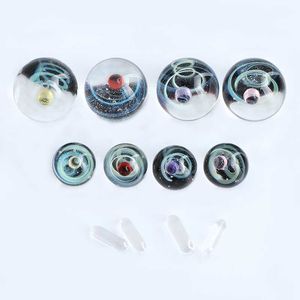 Glass Universe Smoking Terp Slurper Pearls Set With 14mm 20mm Solid Marble Quartz Pill For Slurpers Nails Water Bongs Dab Rigs