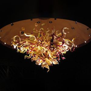 Hand Blown Glass Pendant Lamp Light Modern Style Murano Chandelier Italy Designed Ceiling Art Decor 40 by 28 Inches